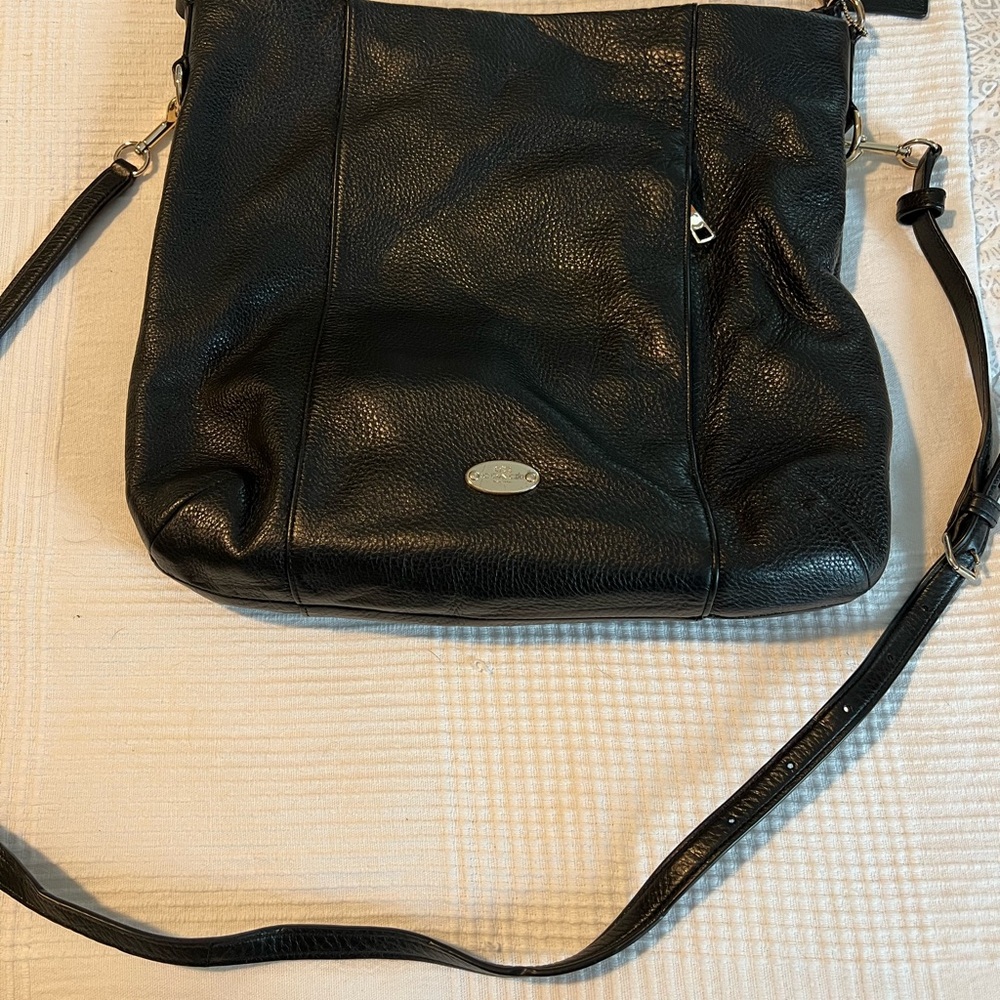 Coach Black Leather Shoulder Bag